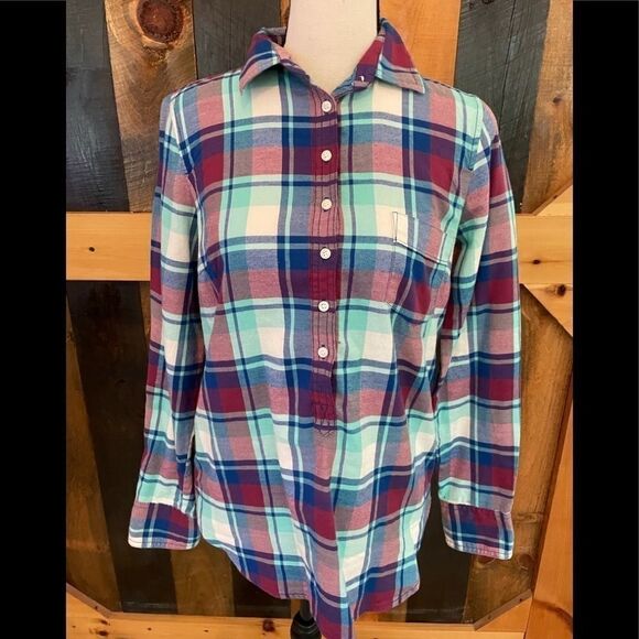 J Crew Perfect Fit  lightweight flannel size XS - Picture 1 of 5